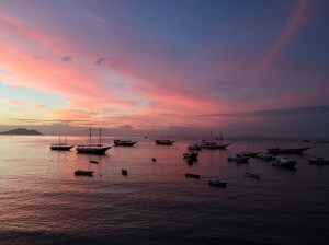 Sunset from our balcony, Buzios